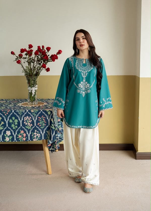 Nooré — Ivory Paisley Printed 2-Piece Suit