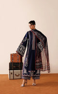 Blue Embroidered 3-Piece Suit