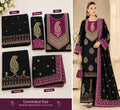 Royal Amethyst — Black & Purple Embroidered 3-Piece Suit