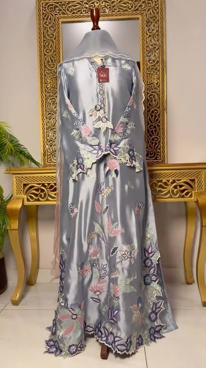 Premium Silk Embroidered 2-Piece Suit — Elegant Collection