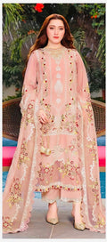 Premium Dhanak Embroidered Suit with Luxury Tissue-Work Shawl