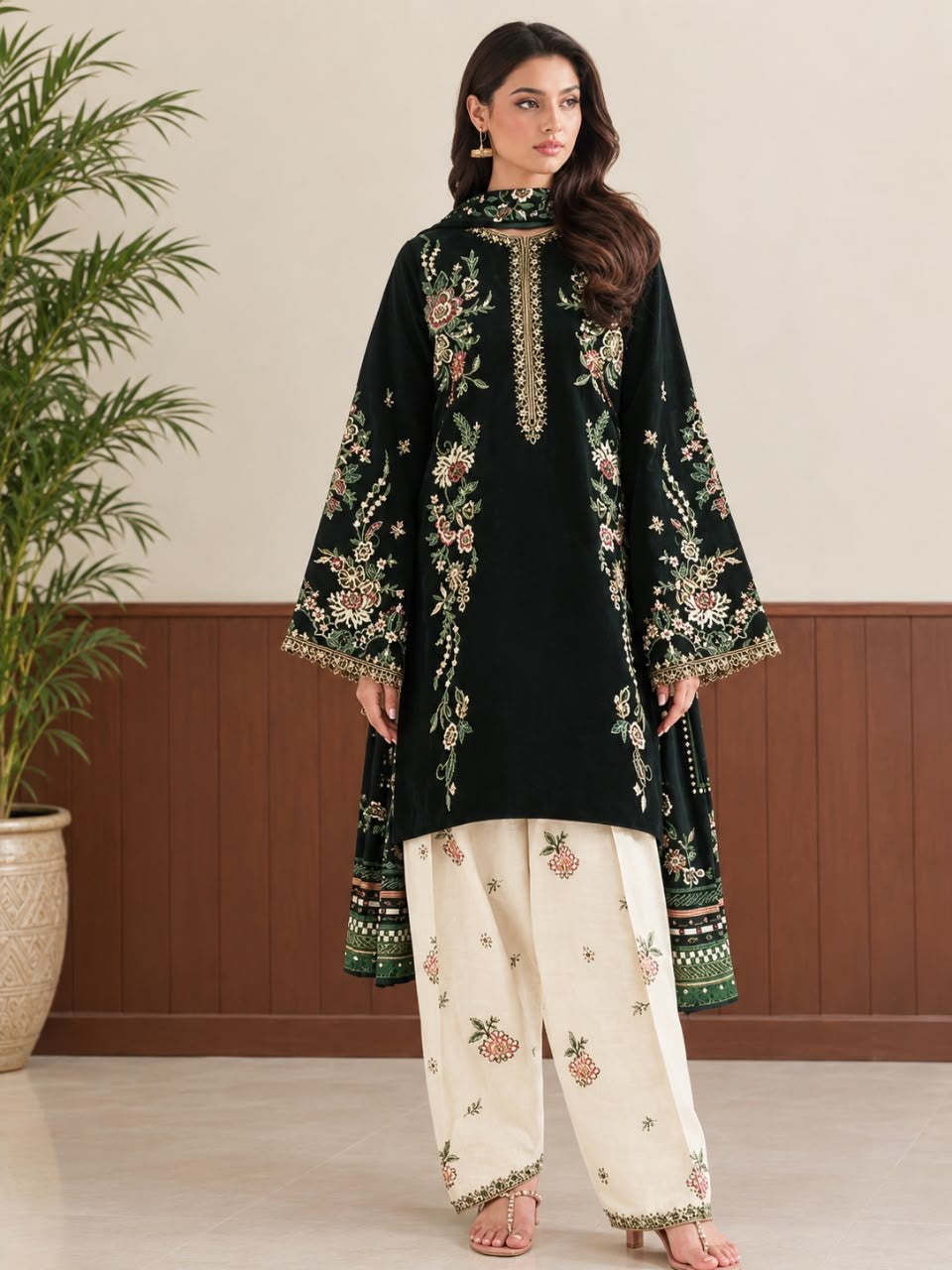 JAHMERA Closet — Olive Grace Embroidered Ensemble