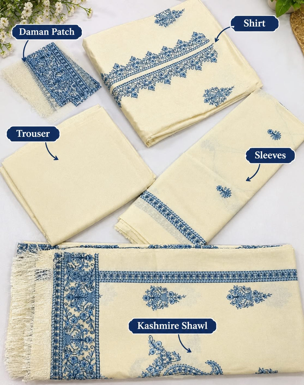 JAHMERA Closet — Nooré Ivory Paisley Ensemble