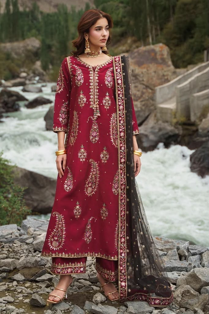 Maroon Royale — Maroon Embroidered 3-Piece Suit