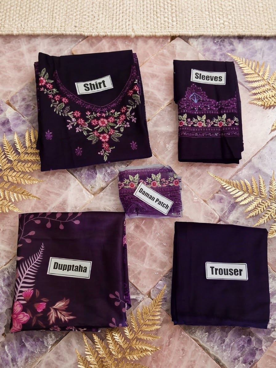Premium Dhanak 3-Piece Suit – Elegant Traditional Collection